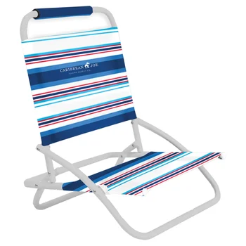 הקריבי ג ' ו עמדה אחת קיפול החוף כיסא כחול/אדום פס כורסה הכיסא