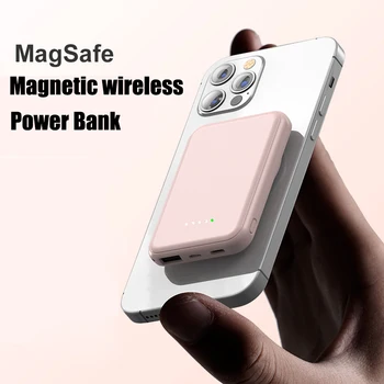 מגנטי אלחוטי חיובים עבור iPhone 13 12 11 Pro מקס Magsafing 5000mAh מהר תשלום עבור Samsung כוח הבנק של אפל סוללה