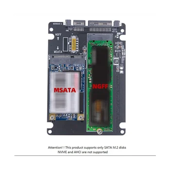 M. 2 מצב מוצק SSD כדי Sata3 Ngff Msata כדי מתאם סדרתי כרטיס כפול-שימוש 2-In-1 עם מתג