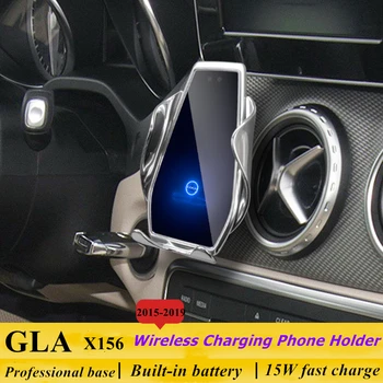 להקדיש עבור מרצדס GLA X156 2015-2019 הרכב מחזיק טלפון 15W צ ' י מטען אלחוטי עבור iPhone Xiaomi Samsung Huawei